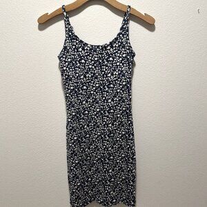 Navy floral dress